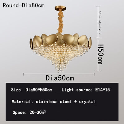 Cavendish Stainless Steel Crystal Chandelier
