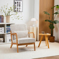 Mid-Century Modern Accent Chair, Arm Chair Living Room Chairs With Pillow Upholstered Reading Chair With Solid Wood Frame & Living Room Bedroom Balcony