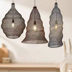 Rustic-style Hotpot Restaurant With Wire-mesh Chandeliers