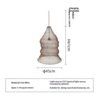Kenslowe Industrial Mesh Chandelier in Matte Black